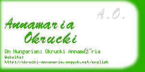 annamaria okrucki business card